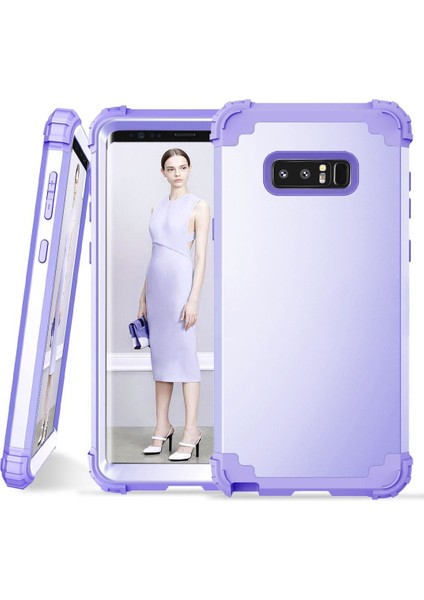 Samsung Galaxy Note 8 İçin Pc Yumuşak Tpu Bumper 3'ü 1 Arada Koruma ShockProof Kılıf (Yurt Dışından)