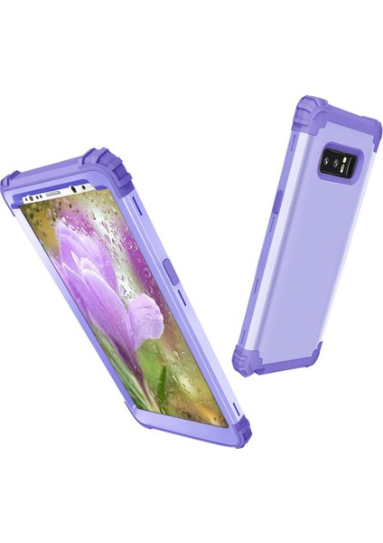 Samsung Galaxy Note 8 İçin Pc Yumuşak Tpu Bumper 3'ü 1 Arada Koruma ShockProof Kılıf (Yurt Dışından)