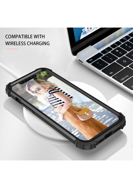 iPhone 12 Mini İçin Yumuşak Silikon Pc Bumper 3'ü 1 Arada ShockProof Korumalı Kılıf (Yurt Dışından)