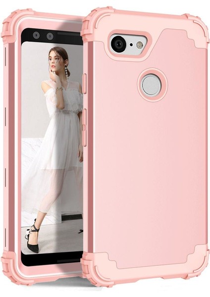 Google Pixel 3 Xl İçin Pc Yumuşak Tpu Bumper 3'ü 1 Arada Koruma ShockProof Kılıf (Yurt Dışından)
