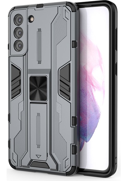 Samsung Galaxy S21 Plus 5G İçin Çift Katmanlı Pc Tpu Bumper Kaymaz ShockProof Korumalı Kılıf (Yurt Dışından)