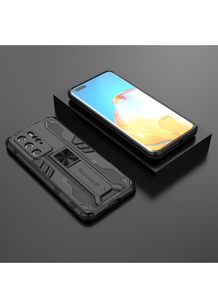 Huawei P40 Pro İçin Çift Katmanlı Pc Tpu Bumper Kaymaz ShockProof Korumalı Kılıf (Yurt Dışından)