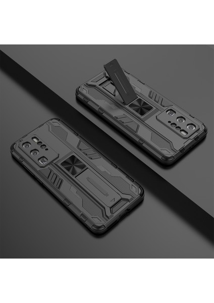 Huawei P40 Pro İçin Çift Katmanlı Pc Tpu Bumper Kaymaz ShockProof Korumalı Kılıf (Yurt Dışından)
