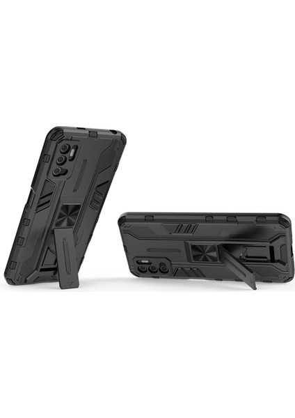 Xiaomi Poco M3 Pro İçin Çift Katmanlı Pc Tpu Bumper Kaymaz ShockProof Korumalı Kılıf (Yurt Dışından)