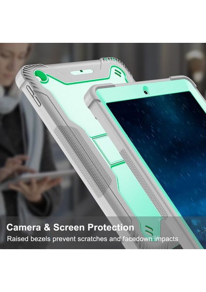 iPad 5/6. Nesil iPad 9.7 2018/2017 iPad Air/Air 2 İçin 3 Katmanlı Standlı Shockproof Tam Koruma Kılıf (Yurt Dışından)