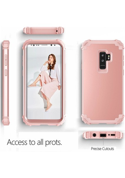 Samsung Galaxy S9 Plus İçin Pc Yumuşak Tpu Bumper 3'ü 1 Arada Koruma ShockProof Kılıf (Yurt Dışından)