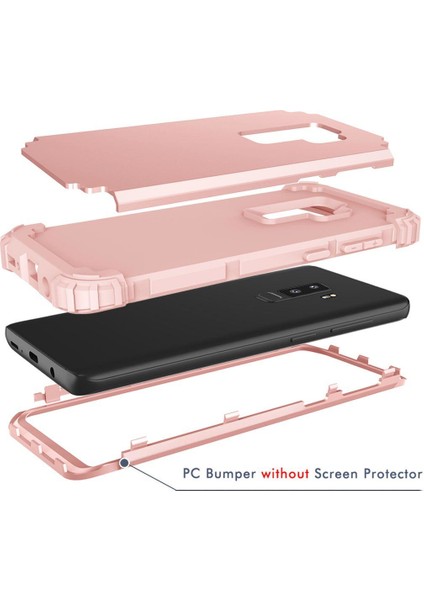 Samsung Galaxy S9 Plus İçin Pc Yumuşak Tpu Bumper 3'ü 1 Arada Koruma ShockProof Kılıf (Yurt Dışından)