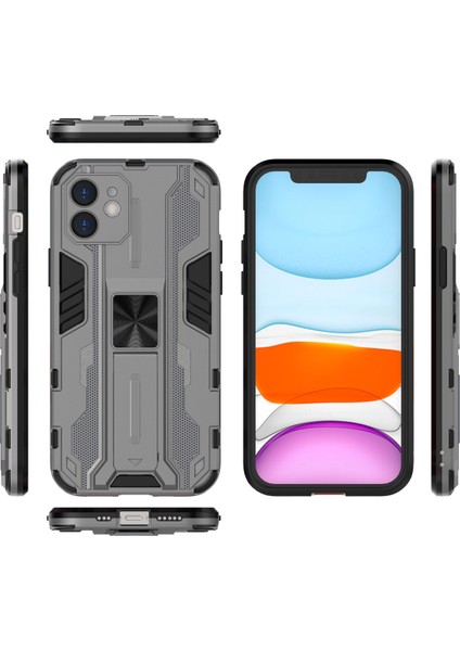 iPhone 12 Mini İçin Çift Katmanlı Pc Tpu Bumper Kaymaz ShockProof Korumalı Kılıf (Yurt Dışından)