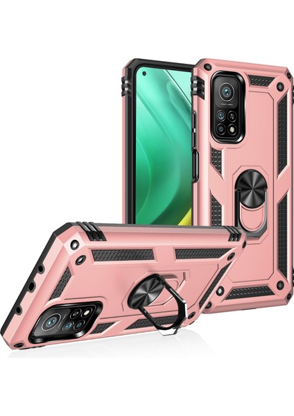 Xiaomi Mi 10T / Mi 10T Pro İçin Çift Katmanlı Halkalı Standlı Kılıf (Yurt Dışından)