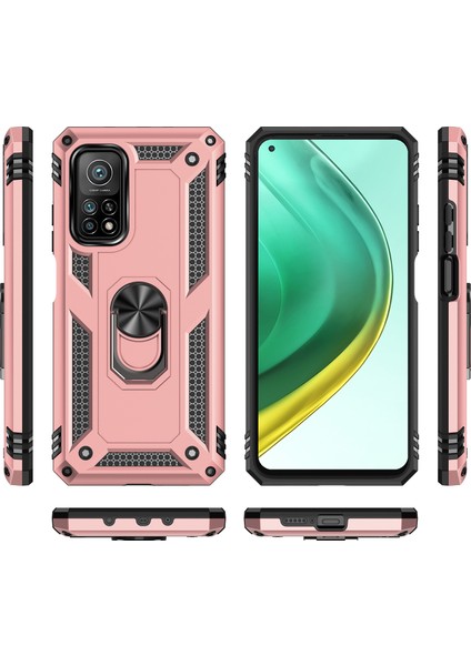 Xiaomi Mi 10T / Mi 10T Pro İçin Çift Katmanlı Halkalı Standlı Kılıf (Yurt Dışından)