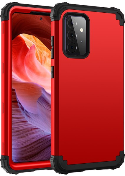Samsung Galaxy A72 4G/5G İçin Yumuşak Silikon Pc Bumper 3'ü 1 Arada ShockProof Korumalı Kılıf (Yurt Dışından)