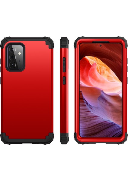 Samsung Galaxy A72 4G/5G İçin Yumuşak Silikon Pc Bumper 3'ü 1 Arada ShockProof Korumalı Kılıf (Yurt Dışından) fiyatları
