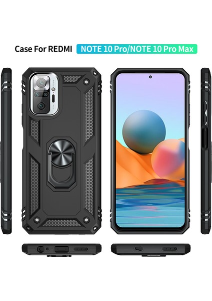 Xiaomi Redmi Note 10 Pro/Note 10 Pro Max İçin Çift Katmanlı Halkalı Standlı Kılıf (Yurt Dışından) fiyatları