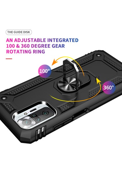 Xiaomi Redmi Note 10 Pro/Note 10 Pro Max İçin Çift Katmanlı Halkalı Standlı Kılıf (Yurt Dışından) fırsatları