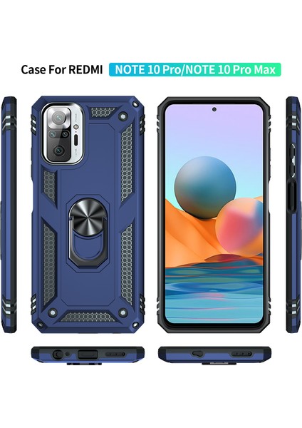 Xiaomi Redmi Note 10 Pro/Note 10 Pro Max İçin Çift Katmanlı Halkalı Standlı Kılıf (Yurt Dışından) fiyatları