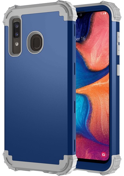 Samsung Galaxy A20 / A30 / A50 / A50S İçin Yumuşak Silikon Pc Bumper 3'ü 1 Arada ShockProof Korumalı Kılıf (Yurt Dışından)