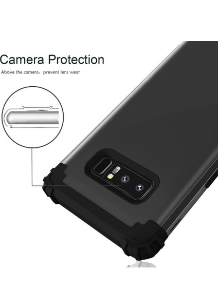 Samsung Galaxy Note 8 İçin Pc Yumuşak Tpu Bumper 3'ü 1 Arada Koruma ShockProof Kılıf (Yurt Dışından)