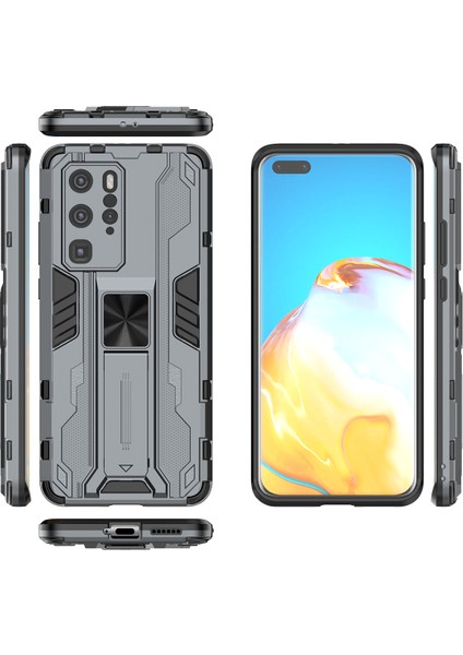 Huawei P40 Pro İçin Çift Katmanlı Pc Tpu Bumper Kaymaz ShockProof Korumalı Kılıf (Yurt Dışından)