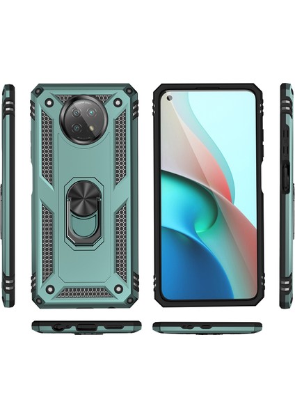 Xiaomi Redmi Note 9t 5G İçin Çift Katmanlı Halkalı Standlı Kılıf (Yurt Dışından)