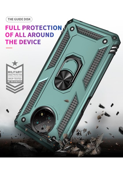 Xiaomi Redmi Note 9t 5G İçin Çift Katmanlı Halkalı Standlı Kılıf (Yurt Dışından)
