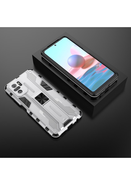 Xiaomi Redmi Note 10 4G / Note 10S İçin Çift Katmanlı Pc Tpu Bumper Kaymaz ShockProof Korumalı Kılıf (Yurt Dışından)