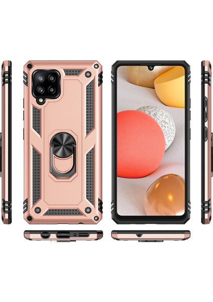Samsung Galaxy A42 5G İçin Çift Katmanlı Halkalı Standlı Kılıf (Yurt Dışından) fiyatları