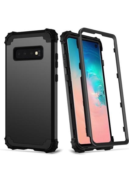 Samsung Galaxy S10 İçin Pc Yumuşak Tpu Bumper 3'ü 1 Arada Koruma ShockProof Kılıf (Yurt Dışından)