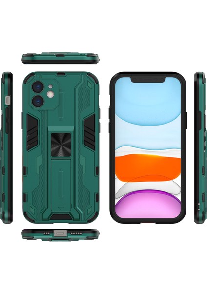 iPhone 12 Mini İçin Çift Katmanlı Pc Tpu Bumper Kaymaz ShockProof Korumalı Kılıf (Yurt Dışından)