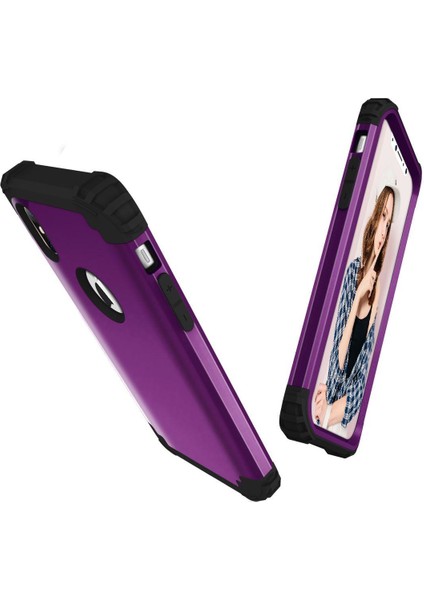 iPhone XS / iPhone X İçin Pc Yumuşak Tpu Bumper 3'ü 1 Arada Koruma ShockProof Kılıf (Yurt Dışından)