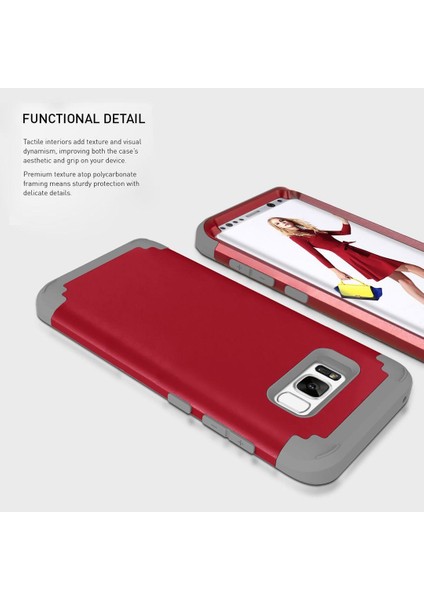 Samsung Galaxy S8 İçin Pc Yumuşak Tpu Bumper 3'ü 1 Arada Koruma ShockProof Kılıf (Yurt Dışından)