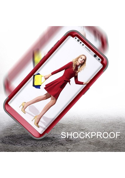 Samsung Galaxy S8 İçin Pc Yumuşak Tpu Bumper 3'ü 1 Arada Koruma ShockProof Kılıf (Yurt Dışından)