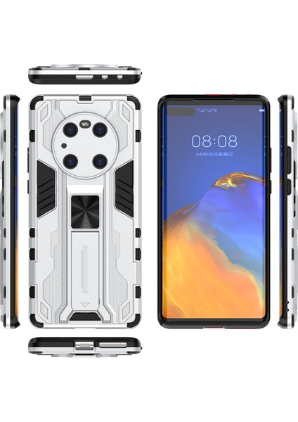 Huawei Mate 40 Pro İçin Çift Katmanlı Pc Tpu Bumper Kaymaz ShockProof Korumalı Kılıf (Yurt Dışından)