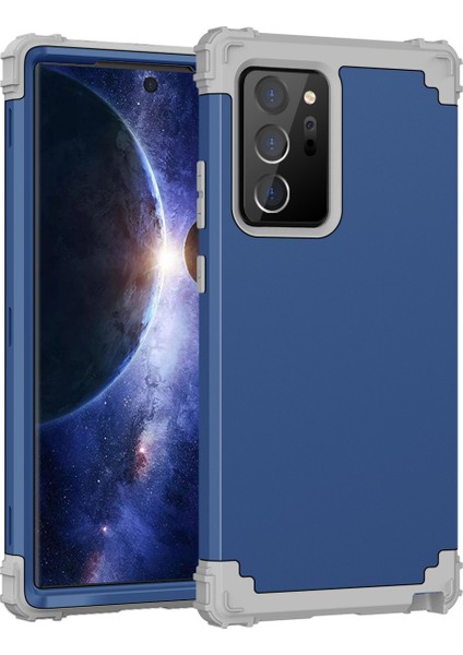 Samsung Galaxy Note 20 Ultra İçin Yumuşak Silikon Pc Bumper 3'ü 1 Arada ShockProof Korumalı Kılıf (Yurt Dışından)