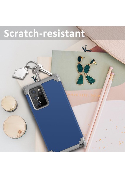 Samsung Galaxy Note 20 Ultra İçin Yumuşak Silikon Pc Bumper 3'ü 1 Arada ShockProof Korumalı Kılıf (Yurt Dışından)