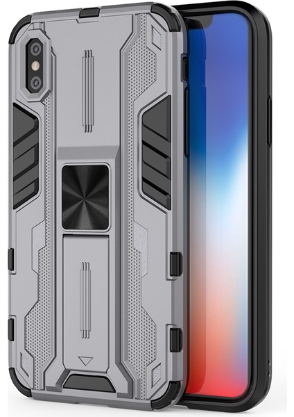 iPhone X / iPhone XS İçin Çift Katmanlı Pc Tpu Bumper Kaymaz ShockProof Korumalı Kılıf (Yurt Dışından)