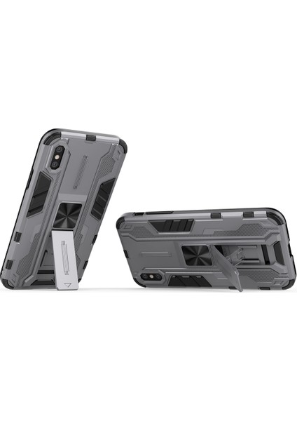 iPhone X / iPhone XS İçin Çift Katmanlı Pc Tpu Bumper Kaymaz ShockProof Korumalı Kılıf (Yurt Dışından)