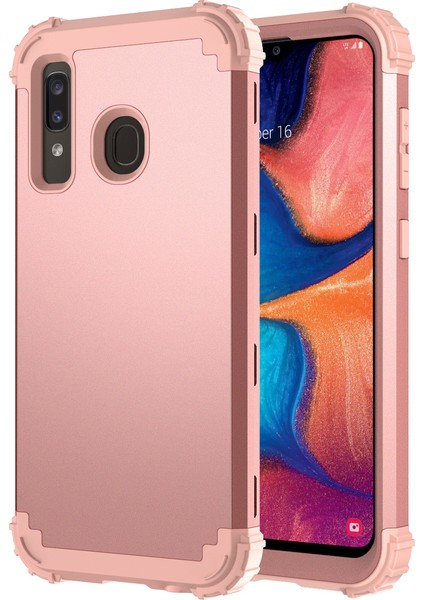 Samsung Galaxy A20 / A30 / A50 / A50S İçin Yumuşak Silikon Pc Bumper 3'ü 1 Arada ShockProof Korumalı Kılıf (Yurt Dışından)