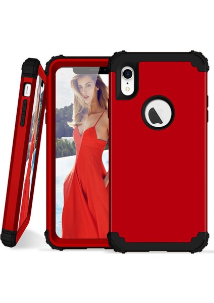 iPhone XR İçin Pc Yumuşak Tpu Bumper 3'ü 1 Arada Koruma ShockProof Kılıf (Yurt Dışından)