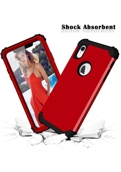iPhone XR İçin Pc Yumuşak Tpu Bumper 3'ü 1 Arada Koruma ShockProof Kılıf (Yurt Dışından) modelleri