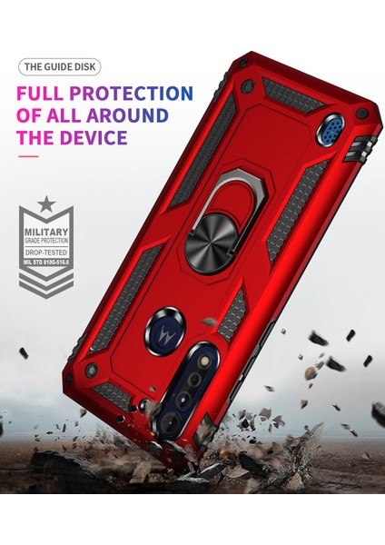 Motorola Moto G8 Power Lite İçin Çift Katmanlı Halkalı Standlı Kılıf (Yurt Dışından) indirimleri