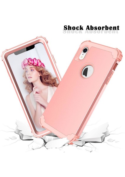 iPhone XR İçin Pc Yumuşak Tpu Bumper 3'ü 1 Arada Koruma ShockProof Kılıf (Yurt Dışından)