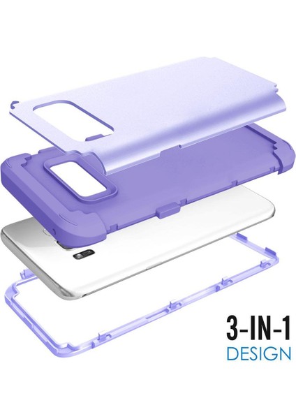 Samsung Galaxy S8 İçin Pc Yumuşak Tpu Bumper 3'ü 1 Arada Koruma ShockProof Kılıf (Yurt Dışından)