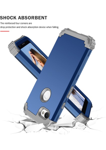 Google Pixel 3A İçin Yumuşak Silikon Pc Bumper 3'ü 1 Arada ShockProof Korumalı Kılıf (Yurt Dışından) modelleri