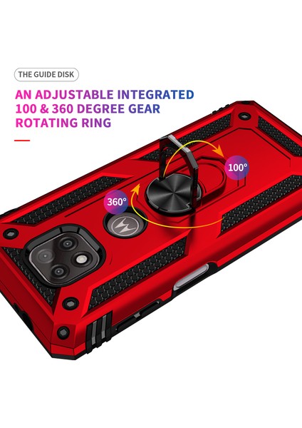 Motorola Moto G Power 2021 İçin Çift Katmanlı Halkalı Standlı Kılıf (Yurt Dışından) fırsatları