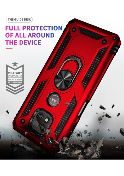 Motorola Moto G Power 2021 İçin Çift Katmanlı Halkalı Standlı Kılıf (Yurt Dışından) indirimleri
