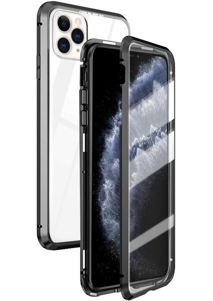 iPhone 11 İçin 360 Derece Tam Koruma Şeffaf Manyetik Kılıf (Yurt Dışından)