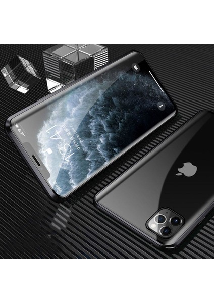 iPhone 11 İçin 360 Derece Tam Koruma Şeffaf Manyetik Kılıf (Yurt Dışından)