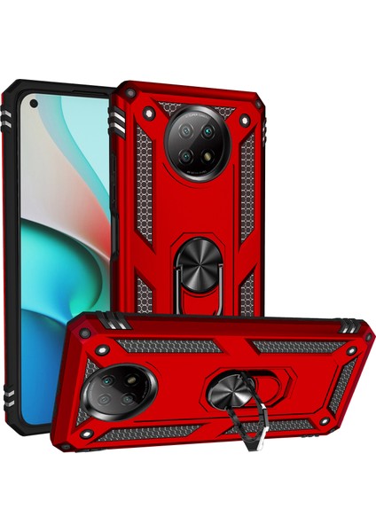 Xiaomi Redmi Note 9t 5G İçin Çift Katmanlı Halkalı Standlı Kılıf (Yurt Dışından)