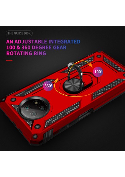 Xiaomi Redmi Note 9t 5G İçin Çift Katmanlı Halkalı Standlı Kılıf (Yurt Dışından) fırsatları