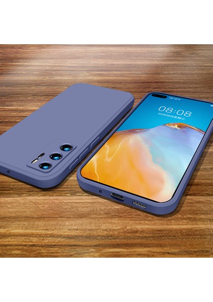 Huawei P40 İçin İnce Likit Silikon ShockProof Korumalı Kılıf (Yurt Dışından)